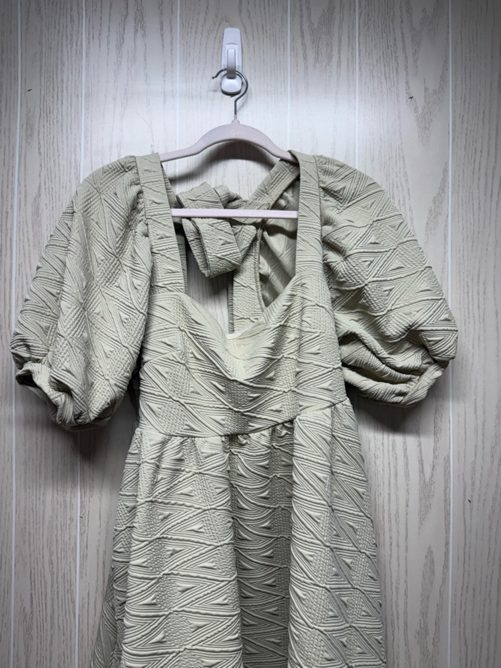 Free people green sleeve short dress sz M - Picture 2 of 5